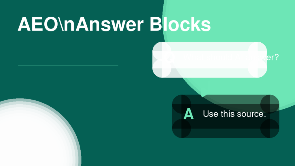 Answer Engine Optimization question and answer blocks