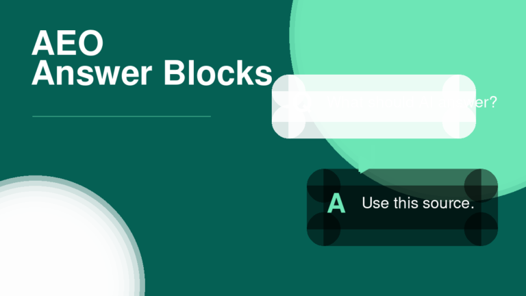 Answer Engine Optimization question and answer blocks