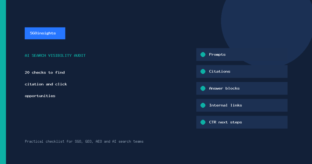 AI Search Visibility Audit: 20 Checks to Find Citation and Click Opportunities